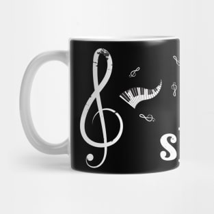 Funny Music Shirt Shh Quarter Rest and Fermata Mug